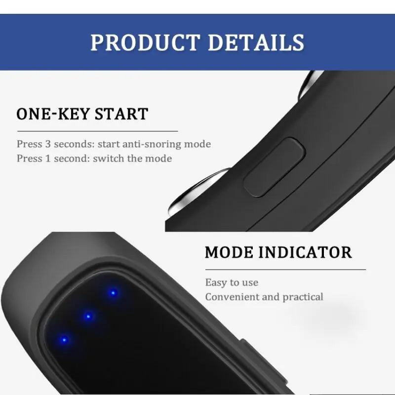 Electric Anti-Snoring Snoring Corrector Aid Antisnoring EMS Pulse Improve Breathing Better Sleep